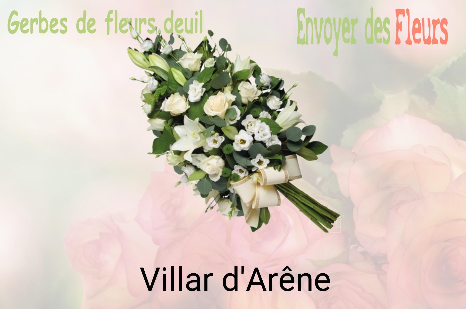 Gerbe de fleurs de deuil livrée à Villar-d'Arêne